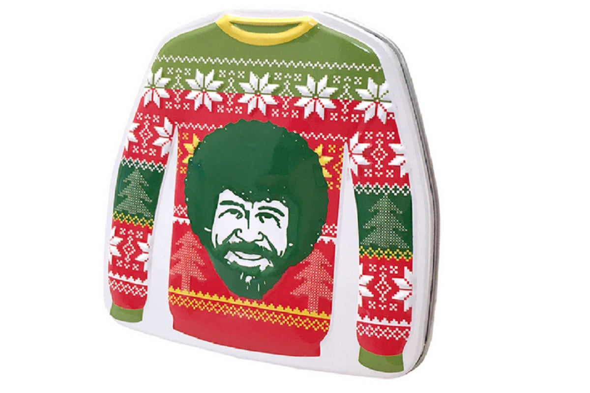 Bob Ross Christmas Sweater Tin