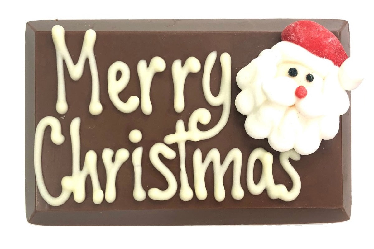 Merry Christmas Small Message Bar w/Santa